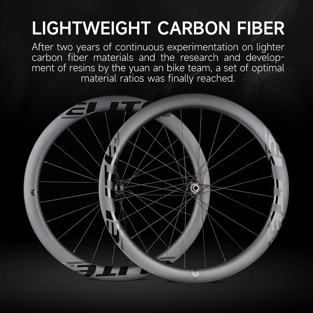 ELITEWHEELS EDGE 2.0 Carbon Disc Wheelset Ultralight 1270g Ratchet System 36T HUB Wing 20 Spoke Centert lock Ceramic bearing hub