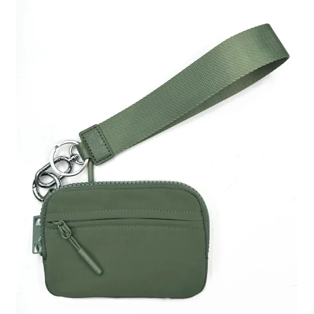 

Gifts Multi-function Coin Purse with Wrist Zipper Small Wallet Card Holder Keychain with ID Window ID Case Purse