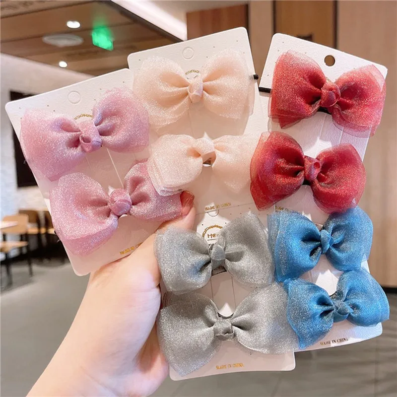 2pcs/Set Pet Dog Hairpin Cat Beauty Supplies Bow Hairpin Pet Hair Clip Headdress Small Puppy Cat Hair Clip Pet Hair Accessories