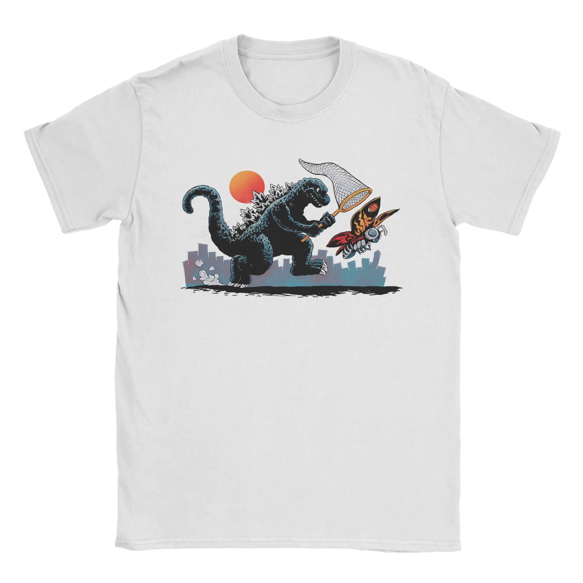 Zeros Godzillaed Dagons Vintage Ones New Monsters Tshirts Men's Cotton Tops Vintage  O-neck Short Sleeve