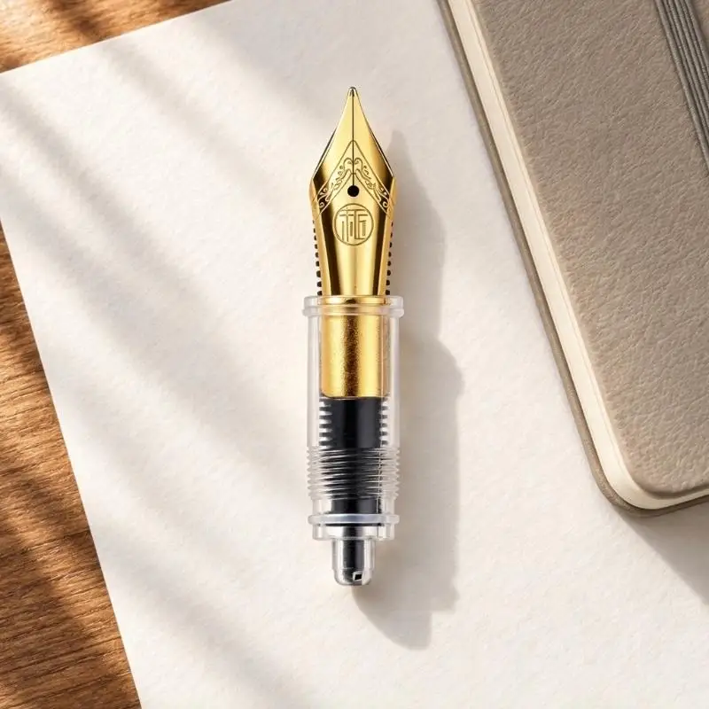 Y1UB Fountain Pen Repair Nib Assembly in Metal Alloy, Design for Hand Installation and or Journaling Practice