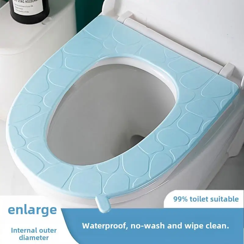 新型v字型トイレシートクッション特大夏用ソフトシリコン防水トイレカバーu字型厚手プラスチック