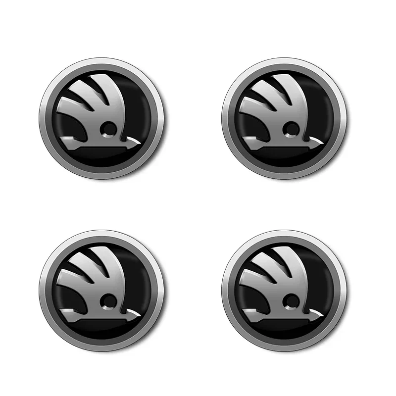 56mm Car Wheel Center Hub Cap Emblem Decal Wheel Sticker Car Styling For Skoda Octavia Kodiaq Fabia Rapid Superb Kamiq Karoq