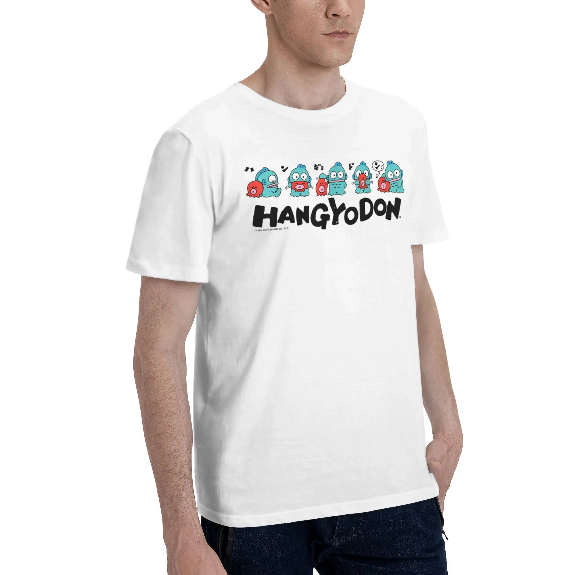 Men Women's T-Shirt Sanrio Hangyodon and Friends T-Shirts Hippie  Summer Tees Awesome Casual Cotton Tops Plus Size