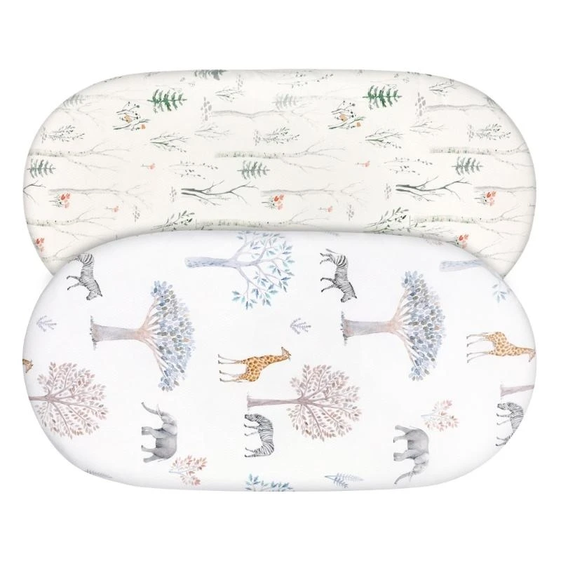 J15U 2 قطعة سرير الطفل المجهزة ورقة الوليد تغيير غطاء مراتب مضاد للماء عالي الجودة لينة وتنفس سرير المجهزة ملاءات حمالات غطاء