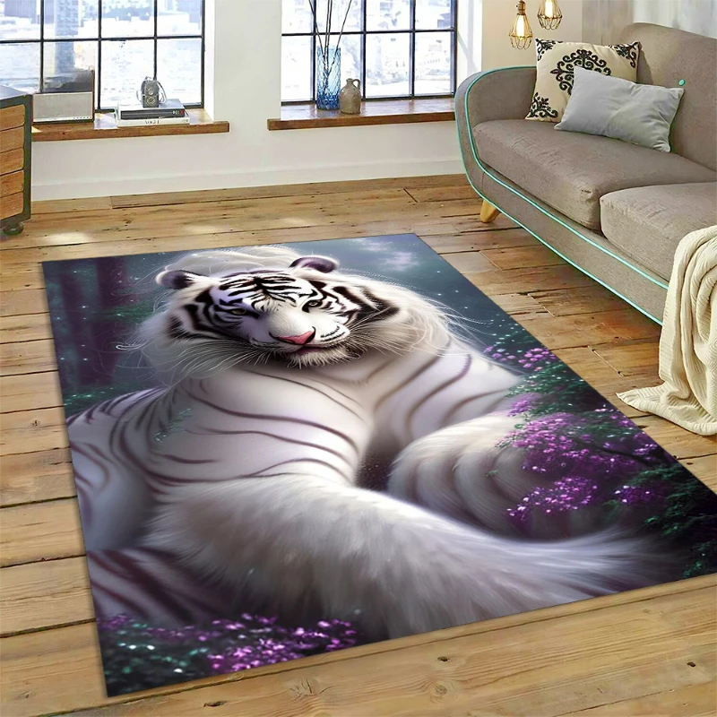 

Animal World Pattern Carpet For Bedroom Living Room Kitchen Bathroom Doorway Non slip Parlour Sofa Floor Large Area Decor Rug