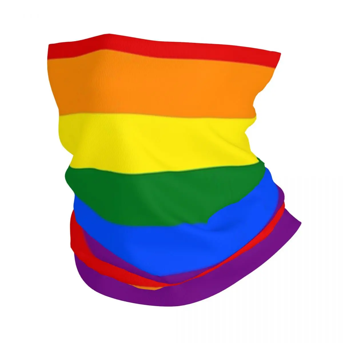 Gay Pride Rainbow Flag Bandana Neck Cover Printed Mask Scarf Multifunction Headwear Hiking Fishing Unisex Adult Breathable