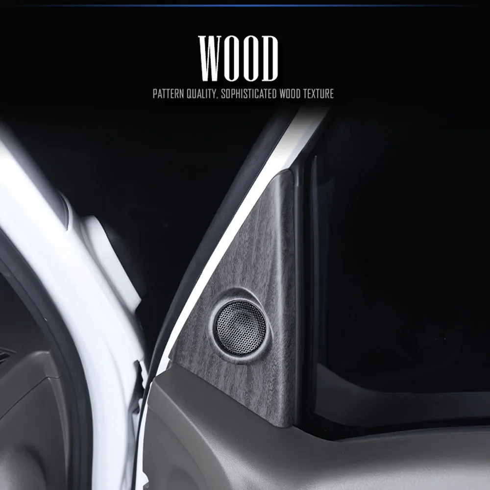 Carbon Fiber Wood Grain ABS Style Door A-pillar Tweeter Speaker Horn Around Frame Trim Cover For Hyundai Porter Interior Mould