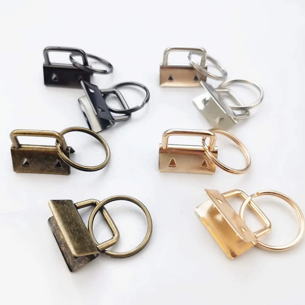 

20Pcs 25Mm Bag Tail Clips Key Fob Set Iron Material Easy Assembly for Keychain Wristlet Lanyard DIY Craft Accessories