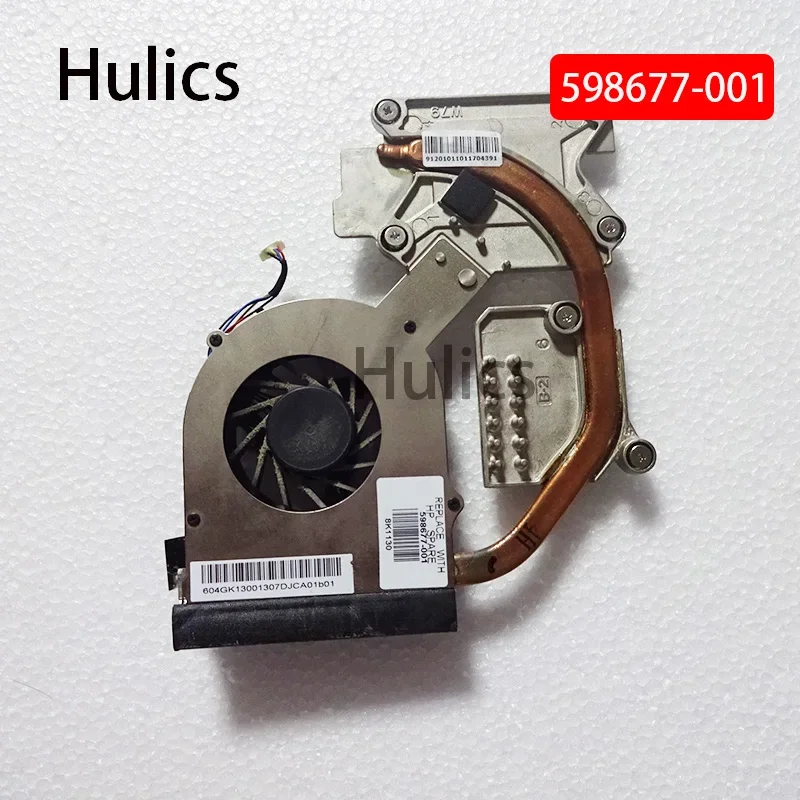 Hulics usados 598677 -001 enfriador para HP Probook 4520 4520S 4720s radiador de ordenador portátil CPU GPU ventilador de refrigeración disipador de calor