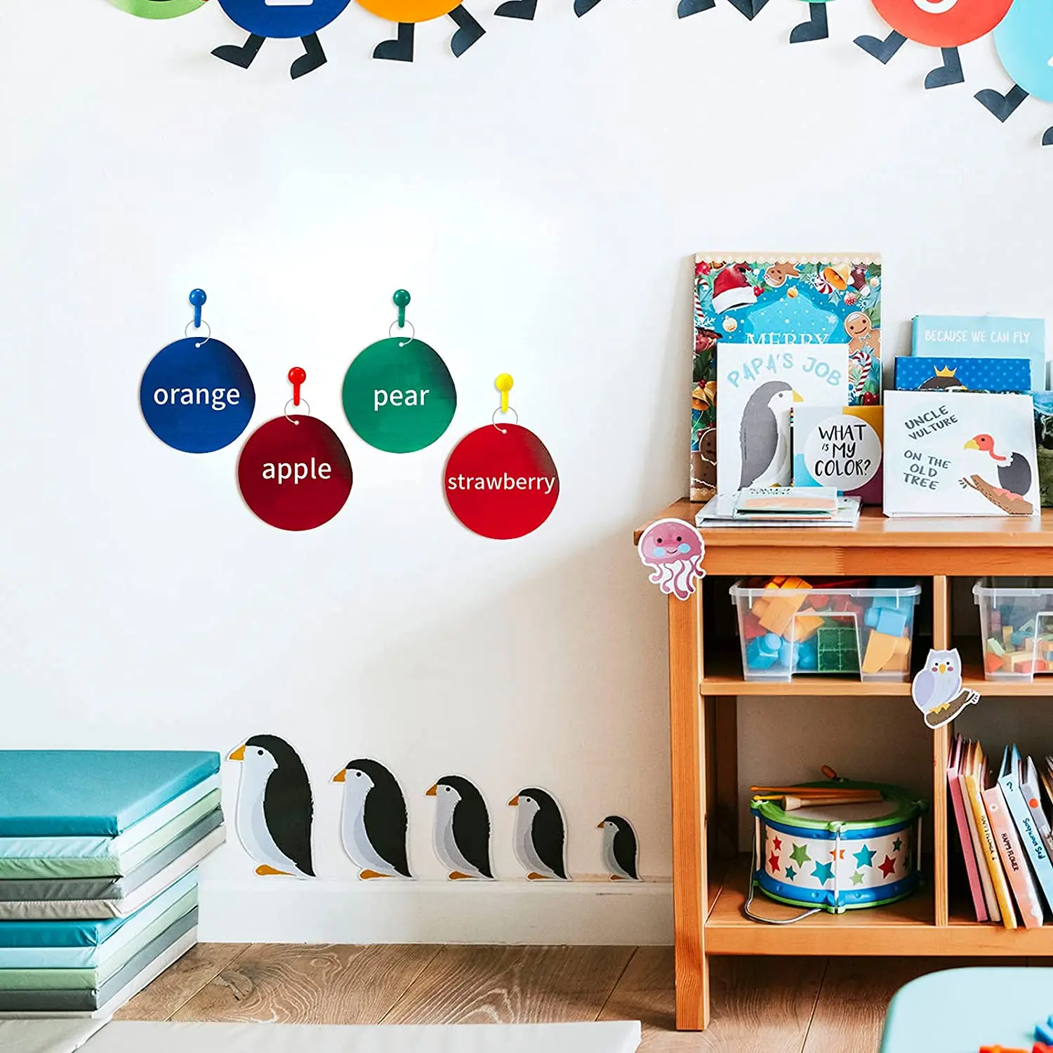 プラスチックプッシュピンウォールフック、サムタック、マーキングピン、コルクボード、マップ、写真、カレンダー、混合色、50個