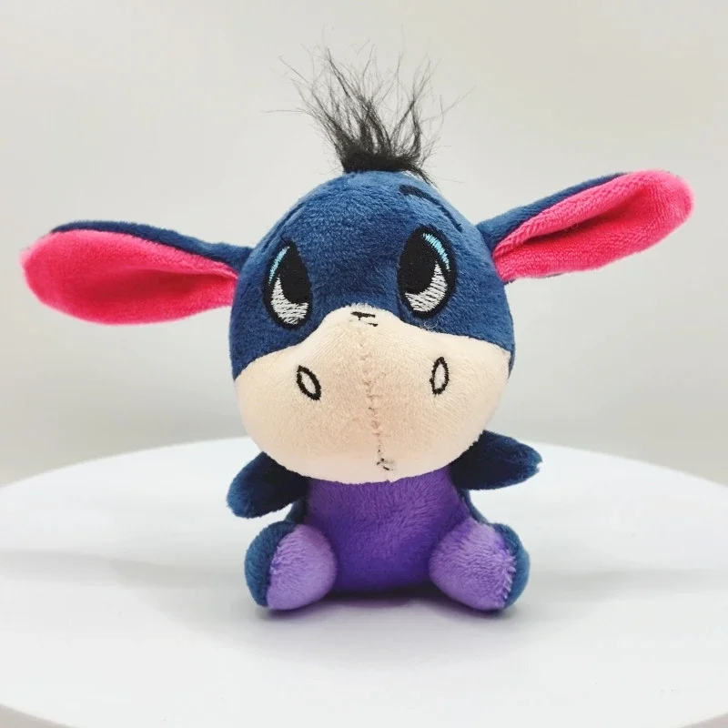 10cm Winnie Stitch Eeyore Piglet Tigger juguete de peluche mochila colgante llaveros de dibujos animados Anime juguete de peluche muñeco de peluche regalos para niños