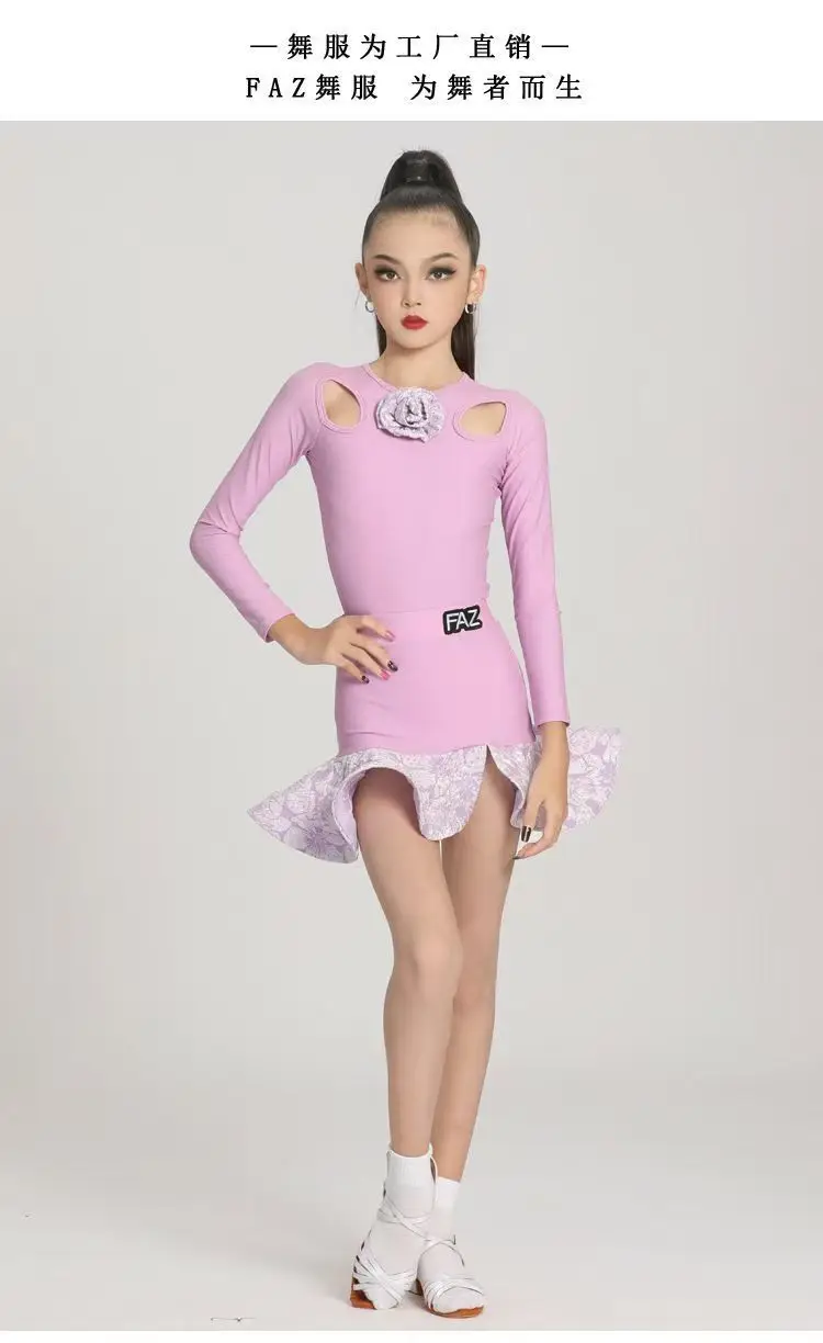 Combinaison de gymnastique pour femmes, vêtements de danse, vêtements de danse en ligne, jupe, robes pour filles, 600