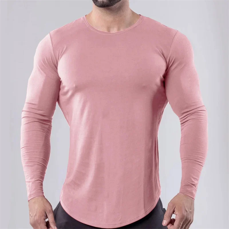 Men Compression Fitness Shirs Long Sleeve Spor Running Shir Fooball Bodybuilding Top Gym Jersey Male Clohing