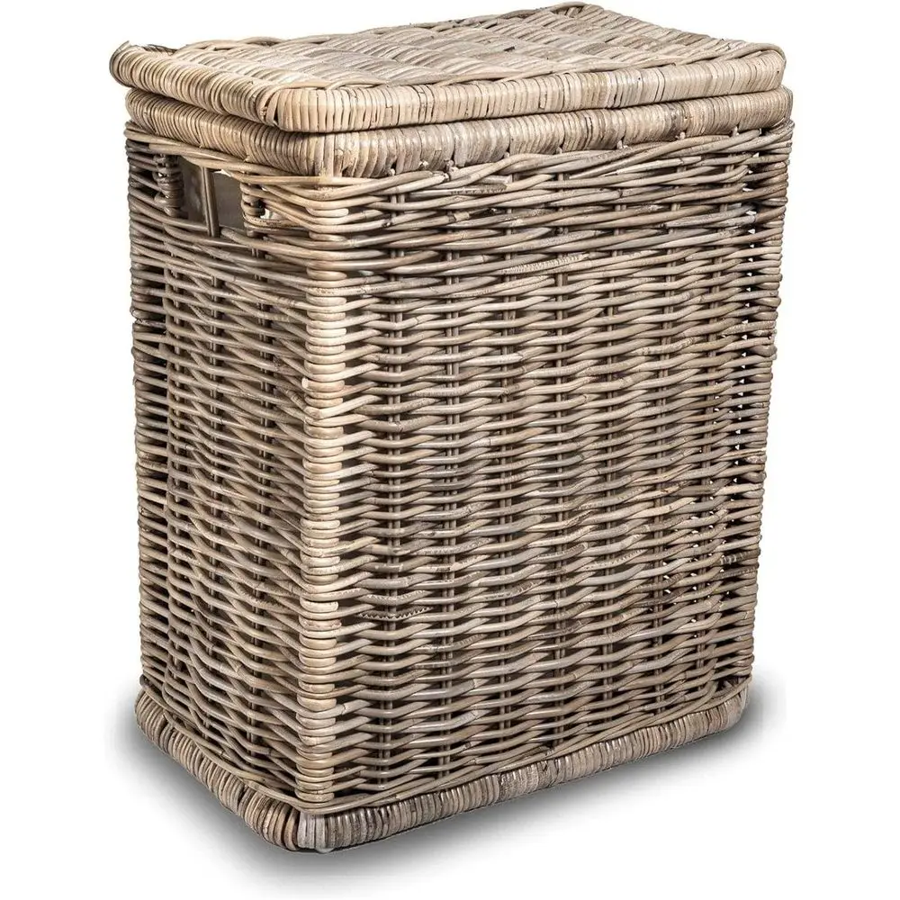 

Плетеная корзина для белья Kubu, 21 дюйм Д x 13 дюймов Ш x 24 дюйма В, Serene Grey