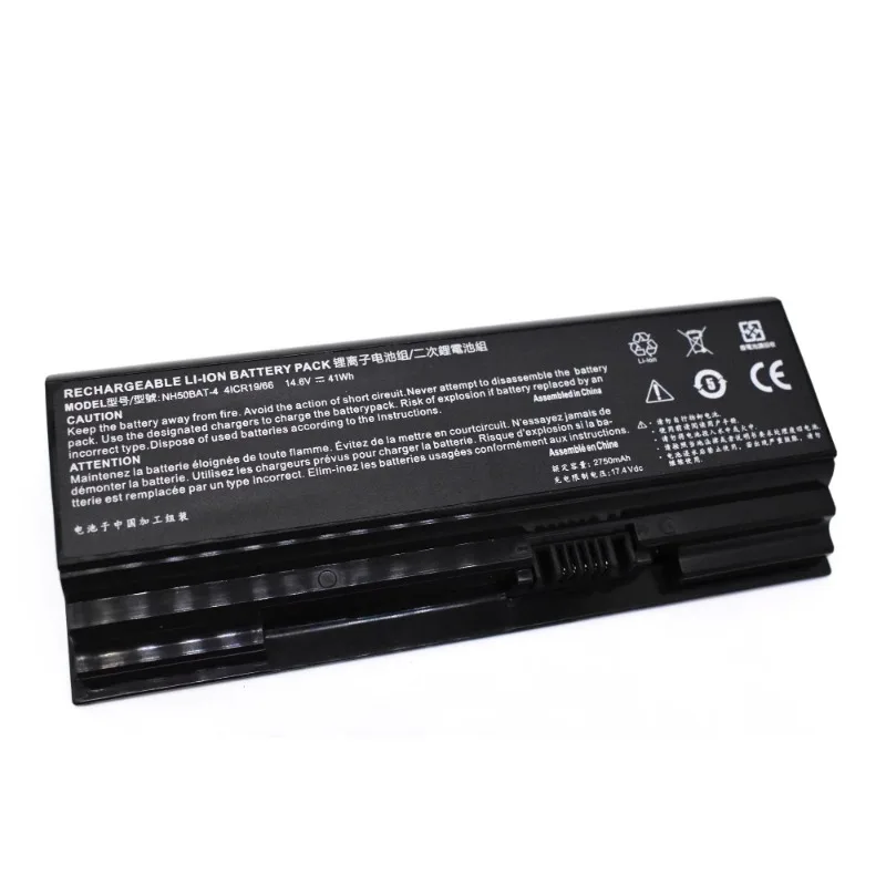 High Quality 14.6V 41Wh 2800mAh Laptop Battery NH50BAT-4 For Clevo NH70RAQ NH55RCQ NH58RDQ NH55EDQ machenike T58 Sager NP6875