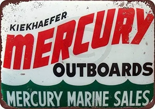 New Tin Sign Aluminum Retro Outboard Motors Marine Sales Vintage Metal