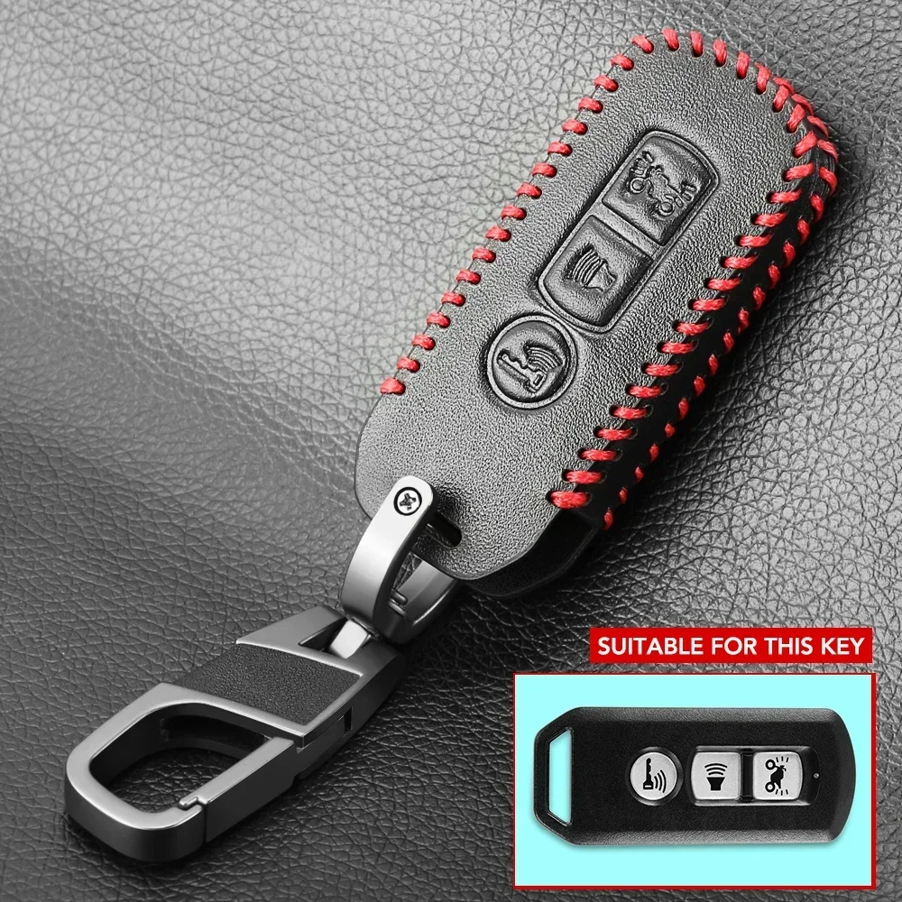 Leather Key Case Cover Keychain For Honda Pcx 125 Forza 125 300 350 750 ADV Xadv Super Cup SH150i SH300 Sh125 XAV Xlov SH