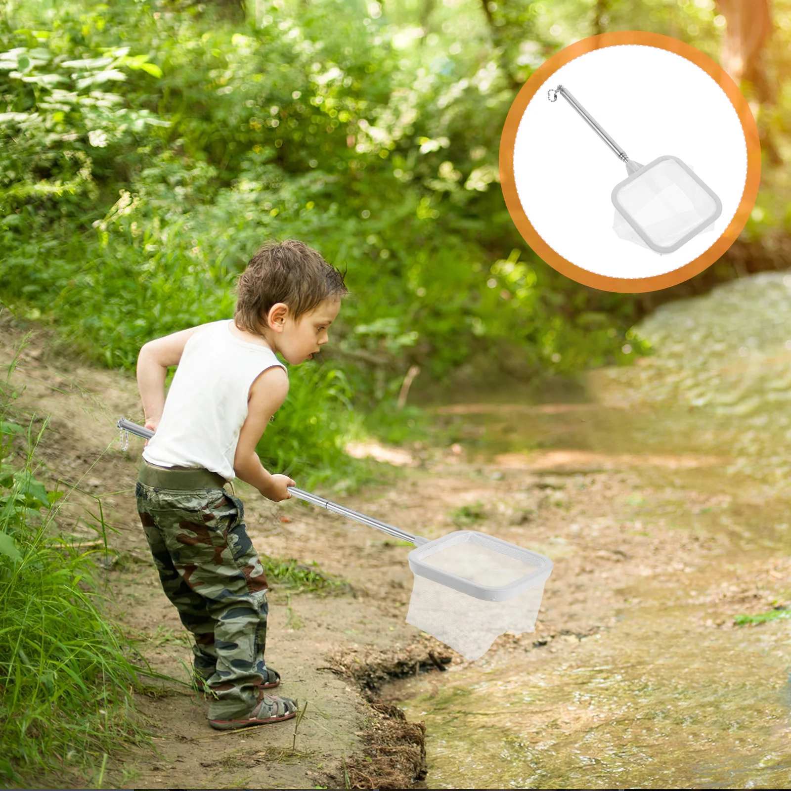 

Telescopic Fish Tank Net Stainless Steel Small Fish Shrimp Catching Net Extendable Handle Aquarium Fishing Tool