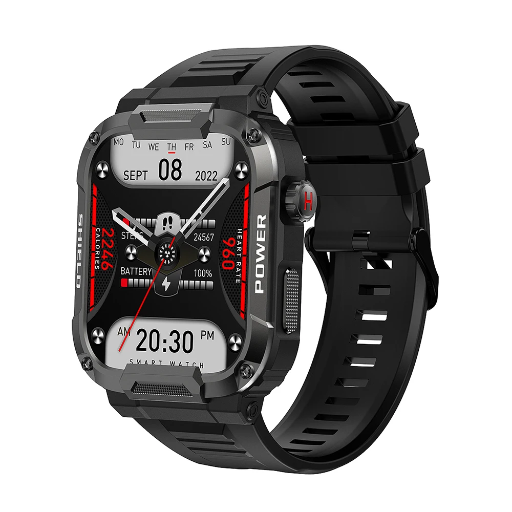 MEVADEN 1.85 pouces montre intelligente militaire extérieure hommes Bluetooth appel Smartwatch étanche sport Fitness montres pour Android IOS