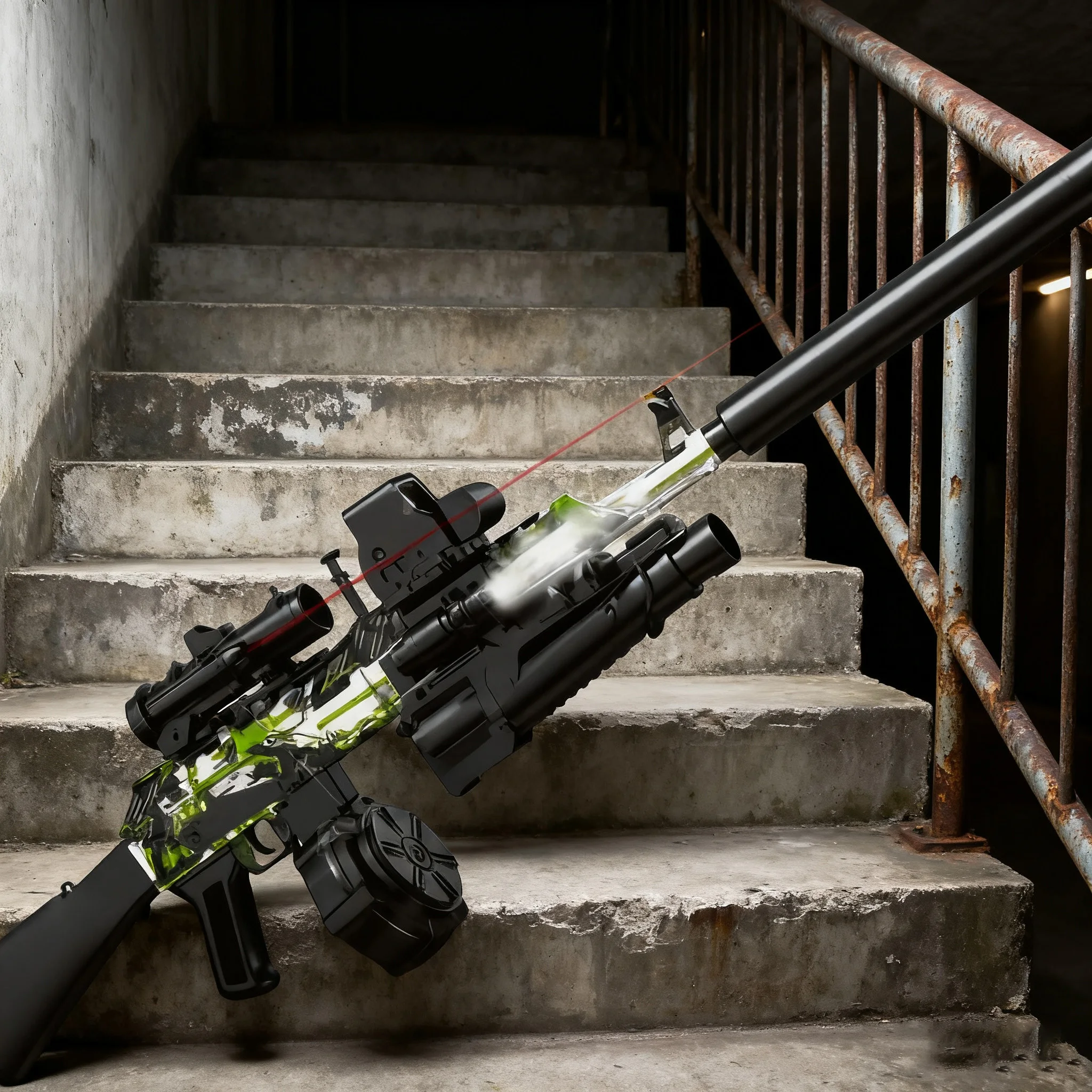 بندقية قناص جل AK47 - نطاق فائق 32 مترًا، مسدس كرة جل كهربائي تلقائي كامل للبالغين، ألعاب الرماية في الهواء الطلق