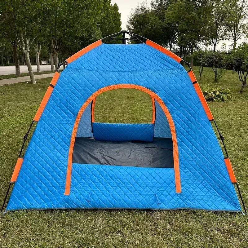 YOUSKY Ice Fishing Tent Thickened Winter Fishing Tent 3-4 People Rainproof Ice Fishing House with Cotton