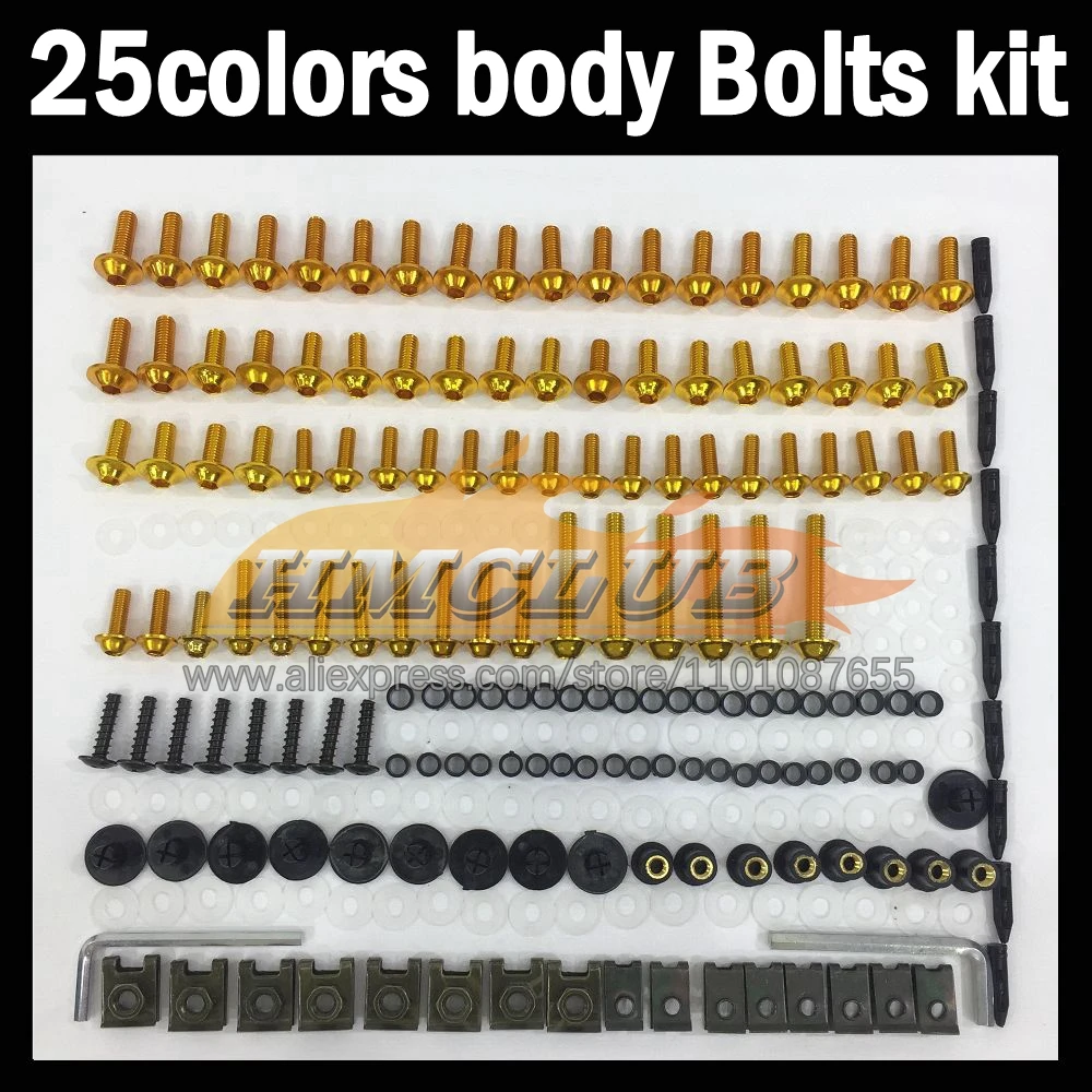 268ps Full Screws Kit Body bolt For YAMAHA Thundercat YZF 600R YZF600R 04 05 06 07 2004 2005 2006 2007 Fairing bolts screw NutS