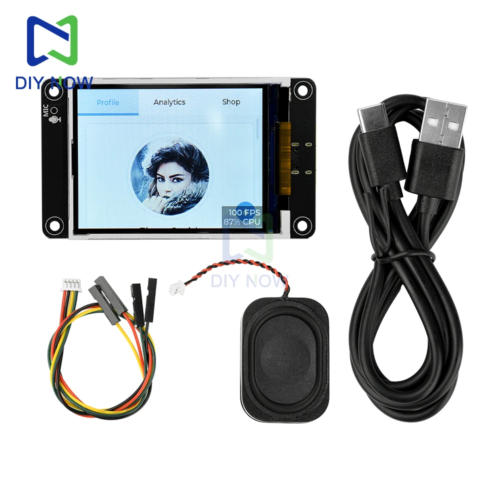 SP32-S3 ES3C28P 2.8 بوصة شاشة تعمل باللمس بالسعة 240x320 واي فاي بلوتوث لوحة تطوير العرض الذكية يدعم Xiaozhi AI