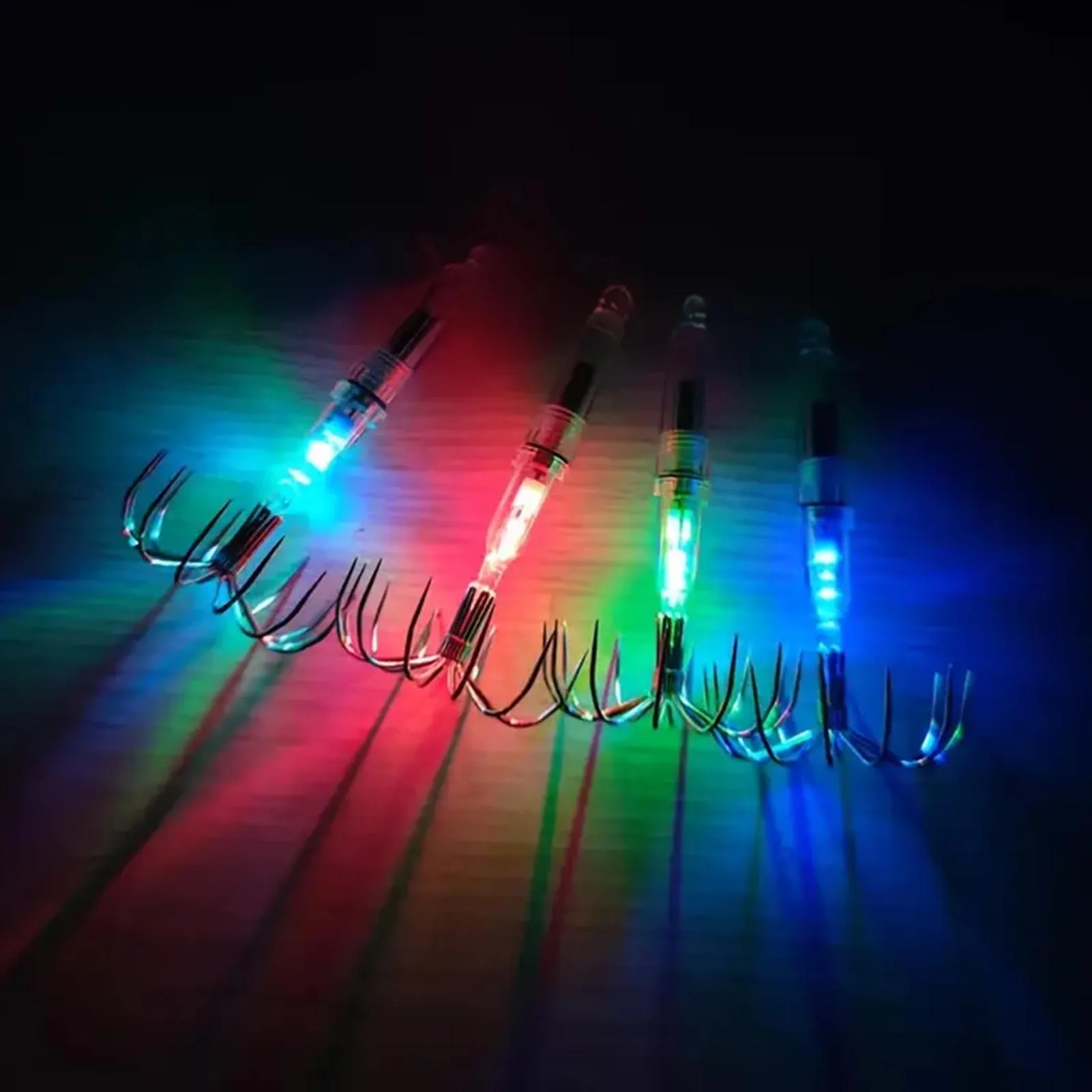 Luminous Squid Jig Hooks Light Multifunctional Use Waterproof LED Deep Sea Fishing Tackle Suitable for Various Environments