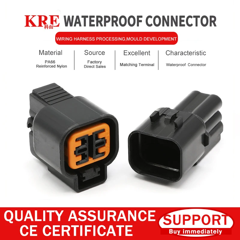 KRE ABS Sensor 3P KUM Car Male And Female Waterproof Terminal Headlight Plug PB621-03020/PB621-02020/PB625-02027