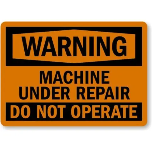Automatic Equipment Warning Aluminum Weatherproof Sign p995 sign