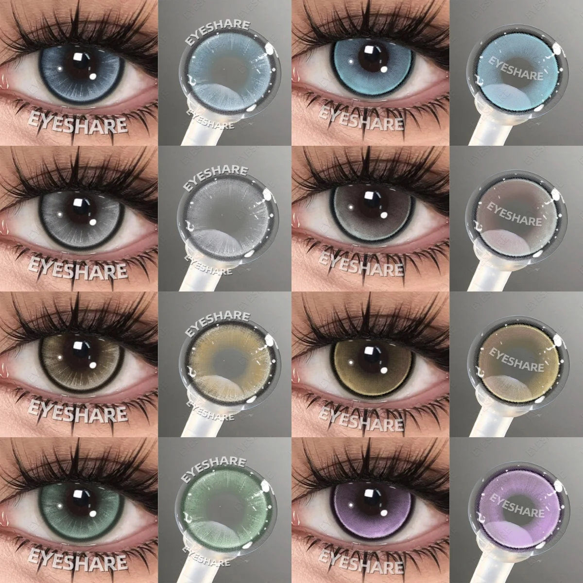 EYESHARE Farbige Kontaktlinsen für Augen Blaue Weiche Linsen Braune Augenkontakte Graue Pupillenlinsen Jährliche Grüne Augenkontaktlinsen
