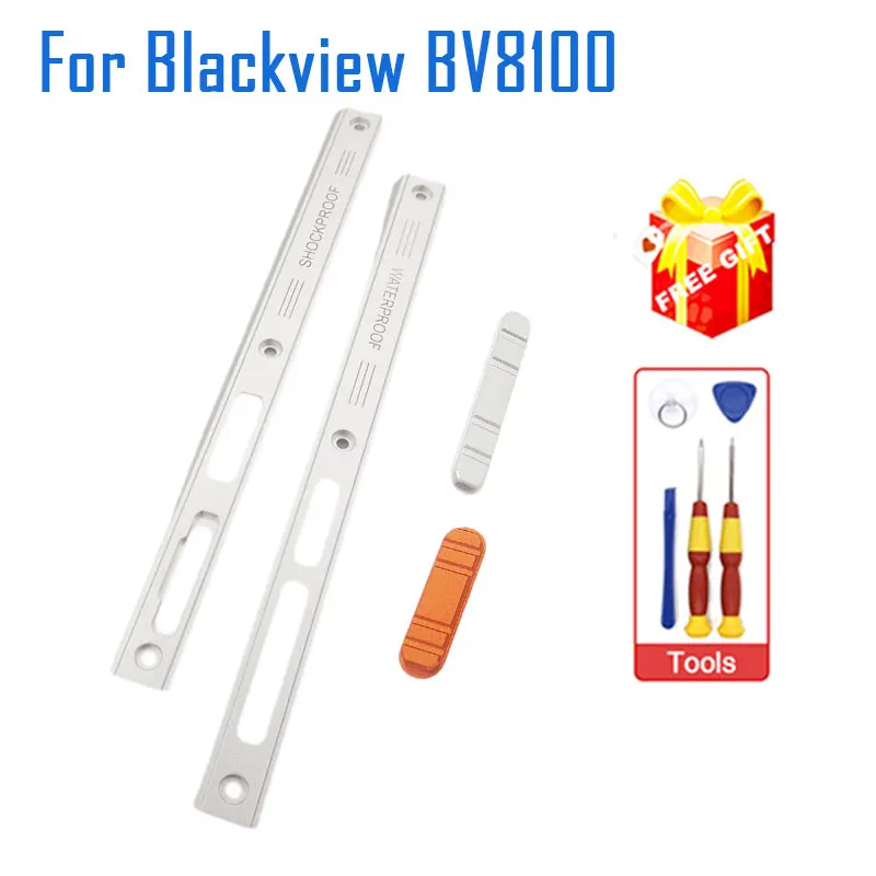 New Original Blackview BV8100 Rear Cover Aluminum Piece Left Right Decorative Parts Volume Button Key For Blackview BV8100 Phone