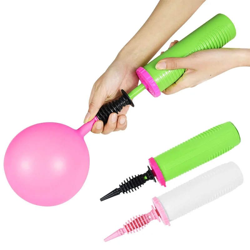 High quality Dual action Balloon Pump Balloon air Inflator Plastic Hand Held Latex Balls Party Foil Balloons Portable Air Pump