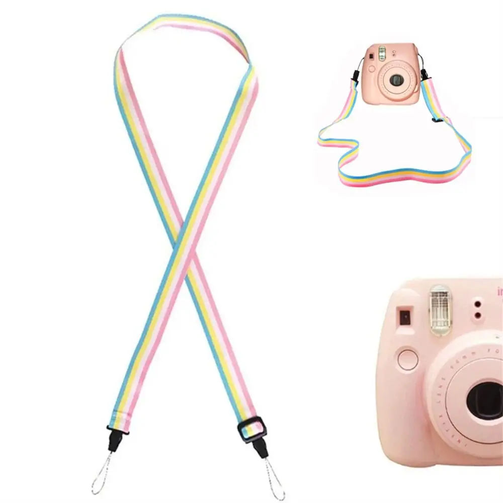 Hand Rope Lanyard Mobile Phone Neck Belt Shoulder Straps Camera Neck Strap Rainbow Camera Strap Mini Camera Accessory