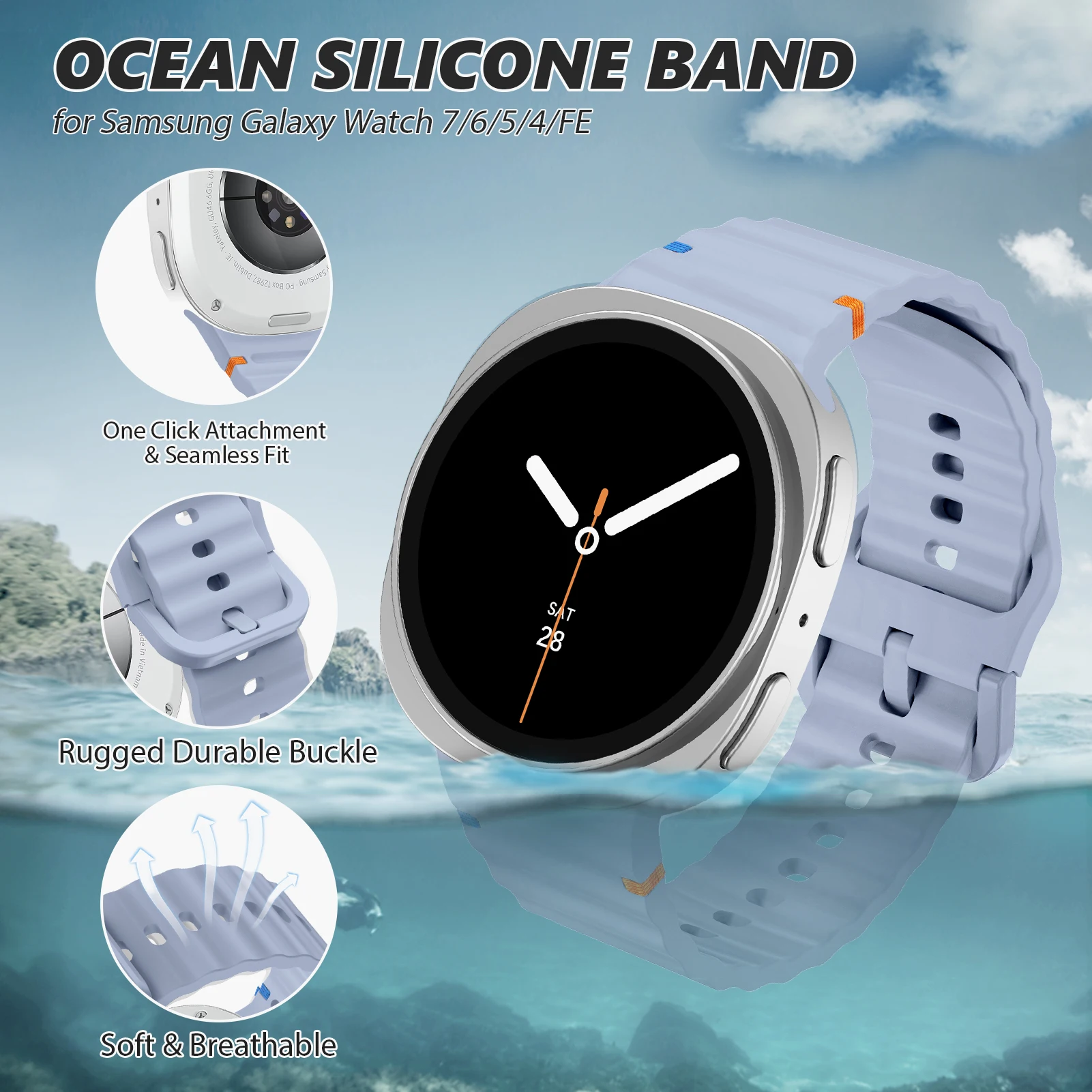 

Спортивный силиконовый ремешок для Samsung Galaxy watch 8, 44 мм, 40 мм, сменный браслет Correa pulseira Galaxy watch 8, классический ремешок 46 мм