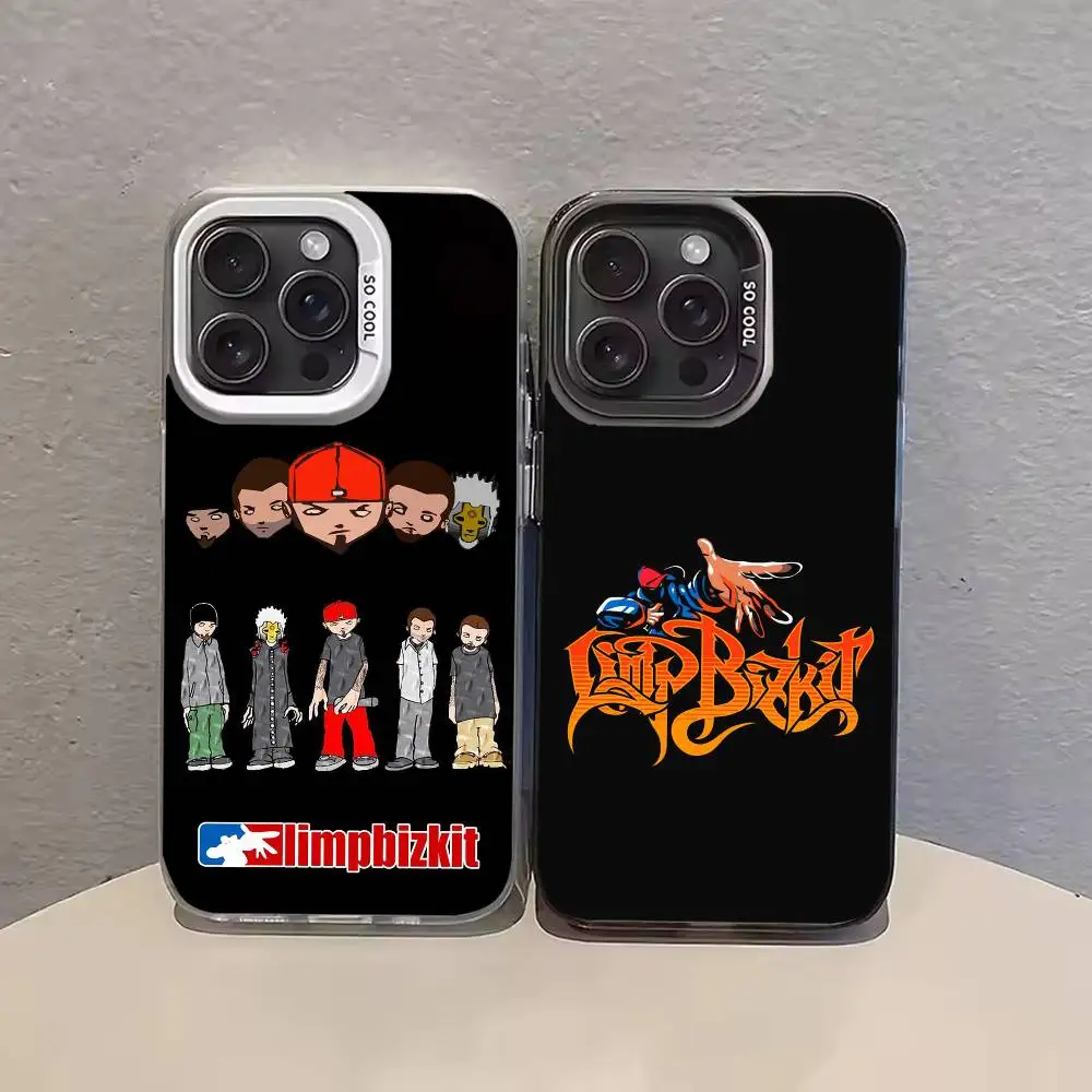 Чехол для телефона Rock Band Limp Bizkit для iPhone 17 16 15 14 13 12 11 Pro Max Plus, матовый, серебристый, цвета конфет.