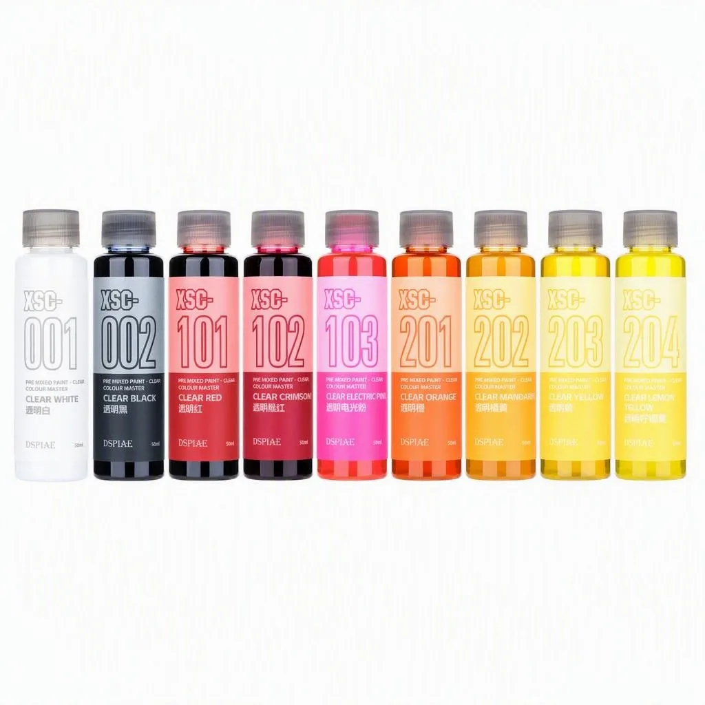 New DSPIAE XSC Series 50ML Pre Mixed Water Based Paint Basic Color Master Spray Painting Painted Model Kit Pigment for Hobby DIY