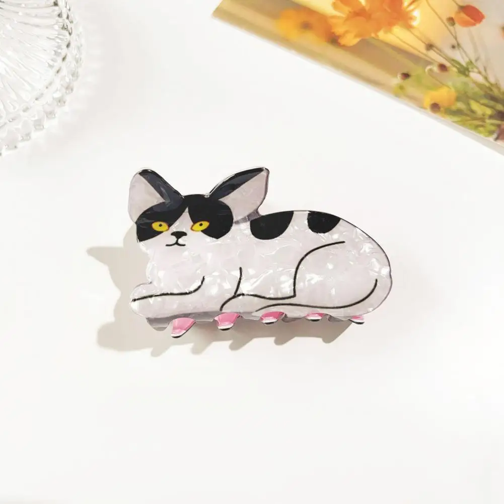 

Shaped Hair Claw Lightweight Hair Claw Acrylic Hair Claw Cartoon Shape Clip with Strong Grip Spring Design for Anti-slip Easy