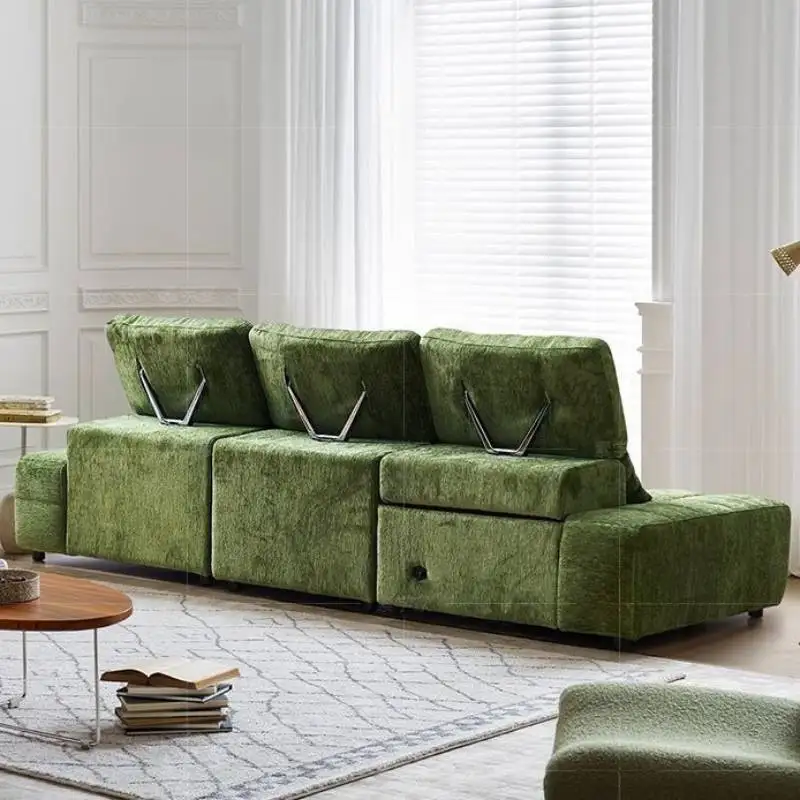 أريكة كرسي كهربائي للنوم باللون الأخضر بتصميم فاخر لغرفة المعيشة أريكة كرسي كهربائي حديث أثاث منزلي من Woonkamerbanken #5