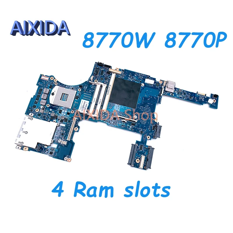 

AIXIDA 688746-001 688746-601 main board For HP Elitebook 8770W 8770P Laptop Motherboard 4 Ram slots DDR3 with GPU slot