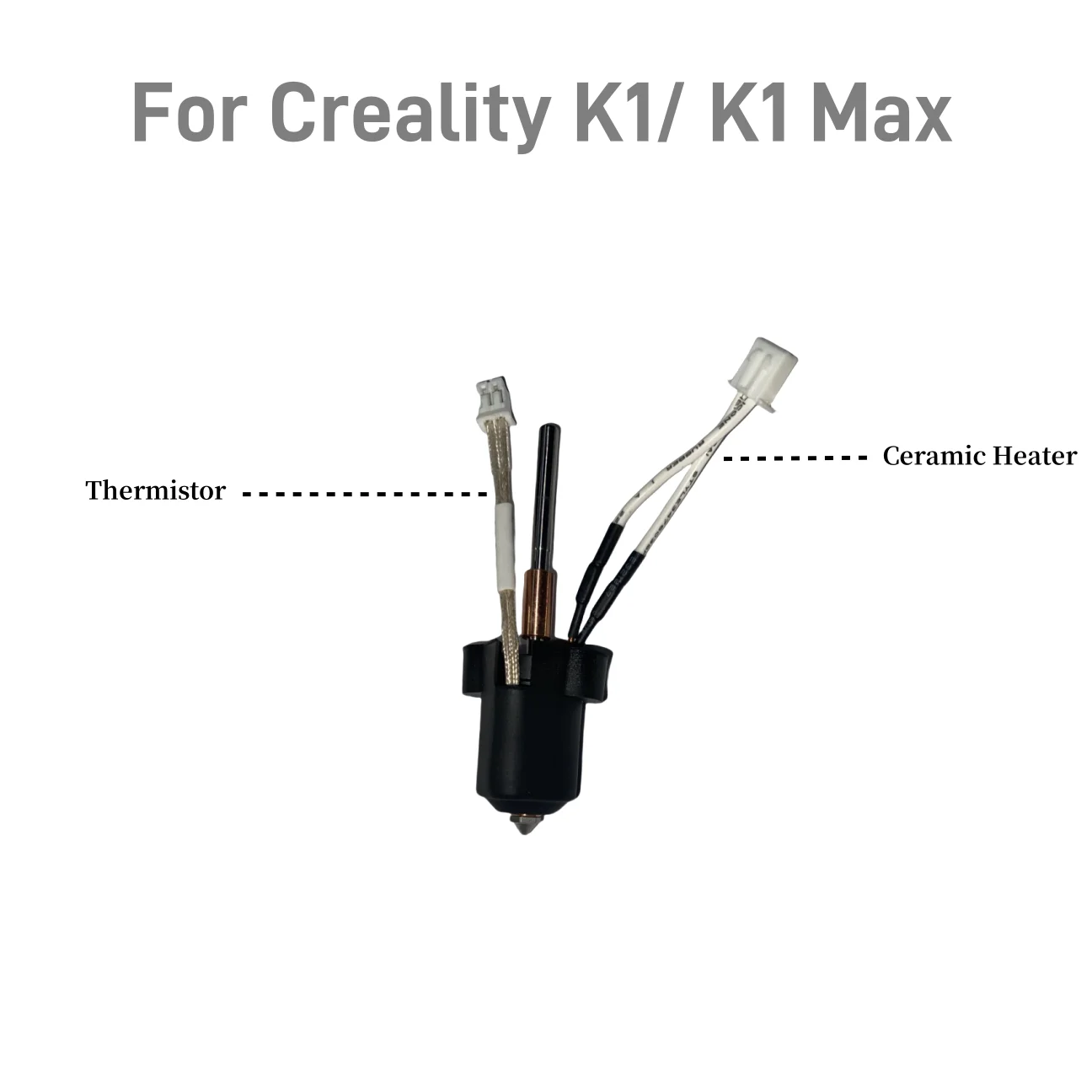 Creality Nozzle Quick-Swap 0.4mm 1 buah untuk K1 Max K1C Ender-3 V3 nozel baja keras ditingkatkan cetak kecepatan tinggi