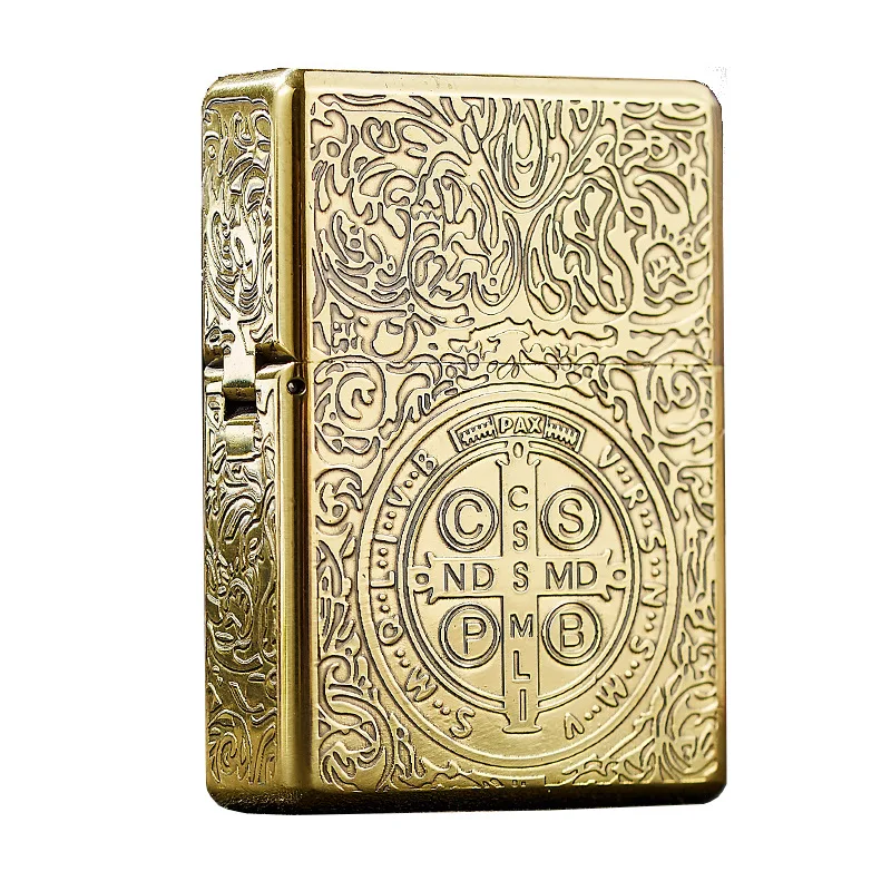 New Zorro 912 Retro High End Waterproof Sealed Armor Constantine Kerosene Lighter 3/5 Hinge Metal Petrol Lighter Men\'s Gift