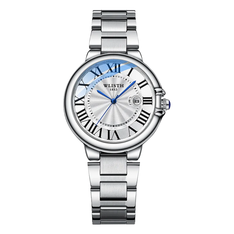 Jam Tangan Pasangan Model Baru Jam Tangan Pria Bisnis Jam Tangan Baja Tahan Karat Jam Tangan Tahan Air Jam Tangan Kuarsa Jam Tangan Pasangan Mewah