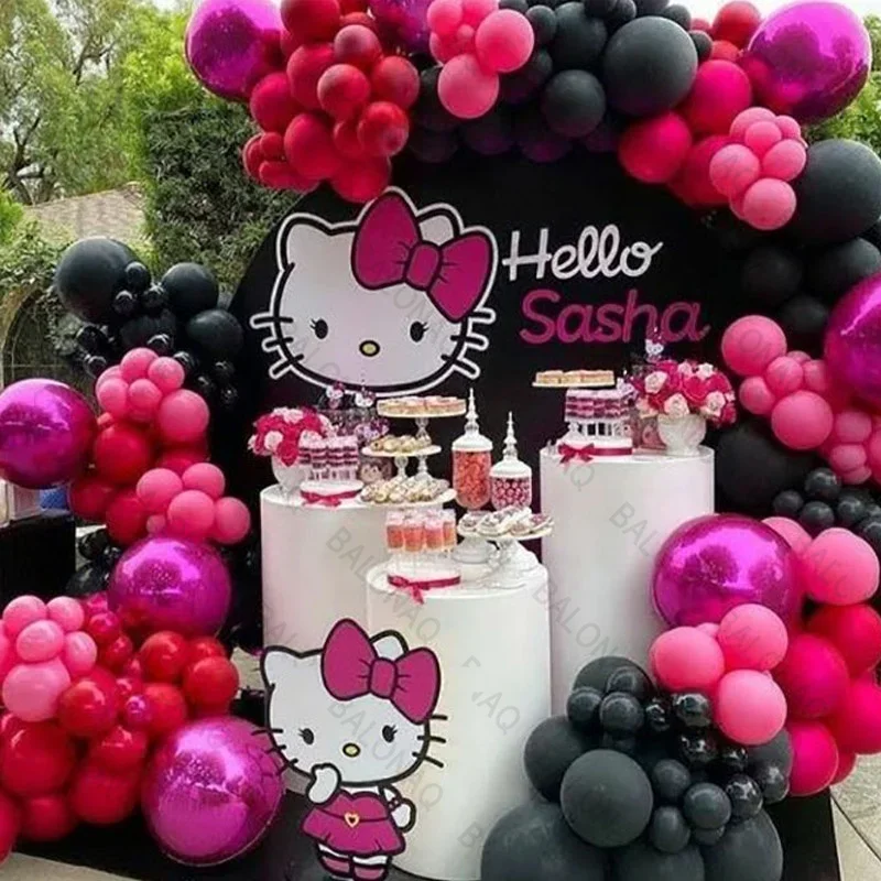 

Kawaii Anime Sanrio Balloon Set Kids Birthday Party Decoration Globos Cute Cartoon Hello Kitty Kuromi Baby Shower Supplies Gifts