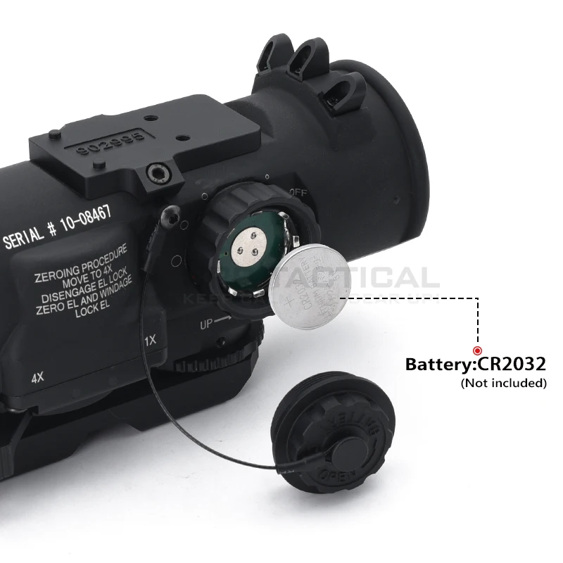 New Tactical DR 1-4x Fixed Dual Field of View Red Illumination Shockproof RlfleScope for Hunting