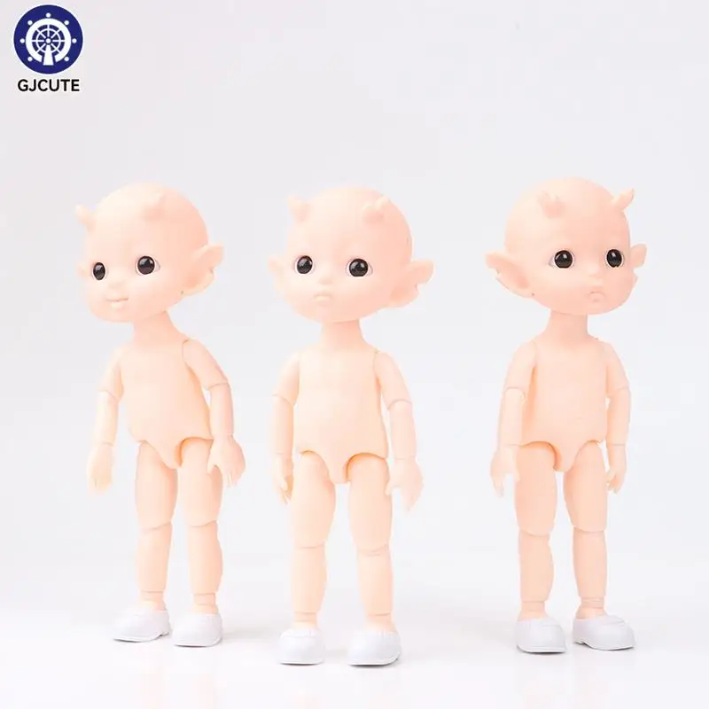 16cm Vivid Elves Horned Doll 13 Joints Moveable Dolls Children Kids Doll Accessories