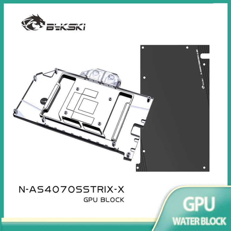Bykski N-AS4070SSTRIX-X GPU Block Use for ASUS ROG STRIX RTX4070 SUPER / 4070 O12G GAMING Video Card  Water Cooling / Radiator