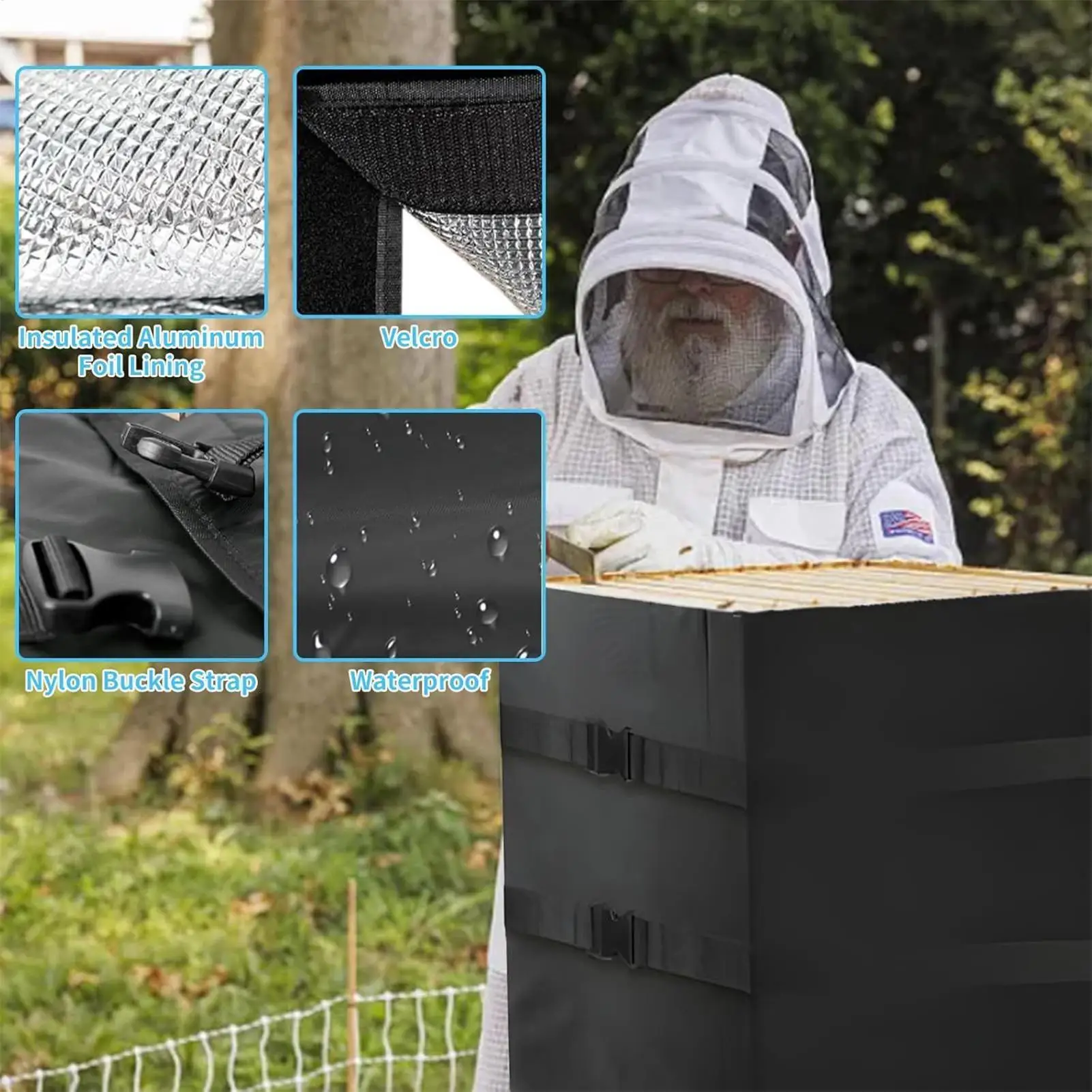 Bee Hive Wrap for Winter Frame Beehive Insulation Wraps Waterproof Honeycomb Protection Beekeeping Supplies for Beekeepers