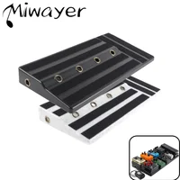 Miwayer, tablero de Pedal de efectos de guitarra de gran tamaño, caja de pedales de plástico PE resistente con cinta de destornillador, accesorios para pedales de guitarra